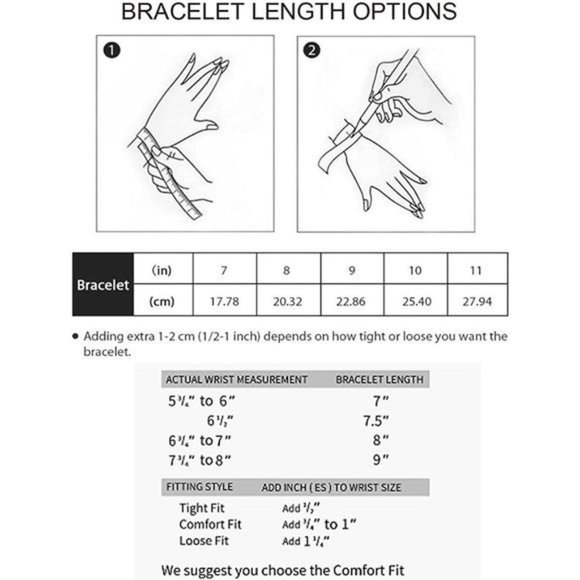 2Pcs Cuban Link Chain Bracelet Set Sturdy Stainless Steel Curb Width Cuban Link - Picture 6 of 6